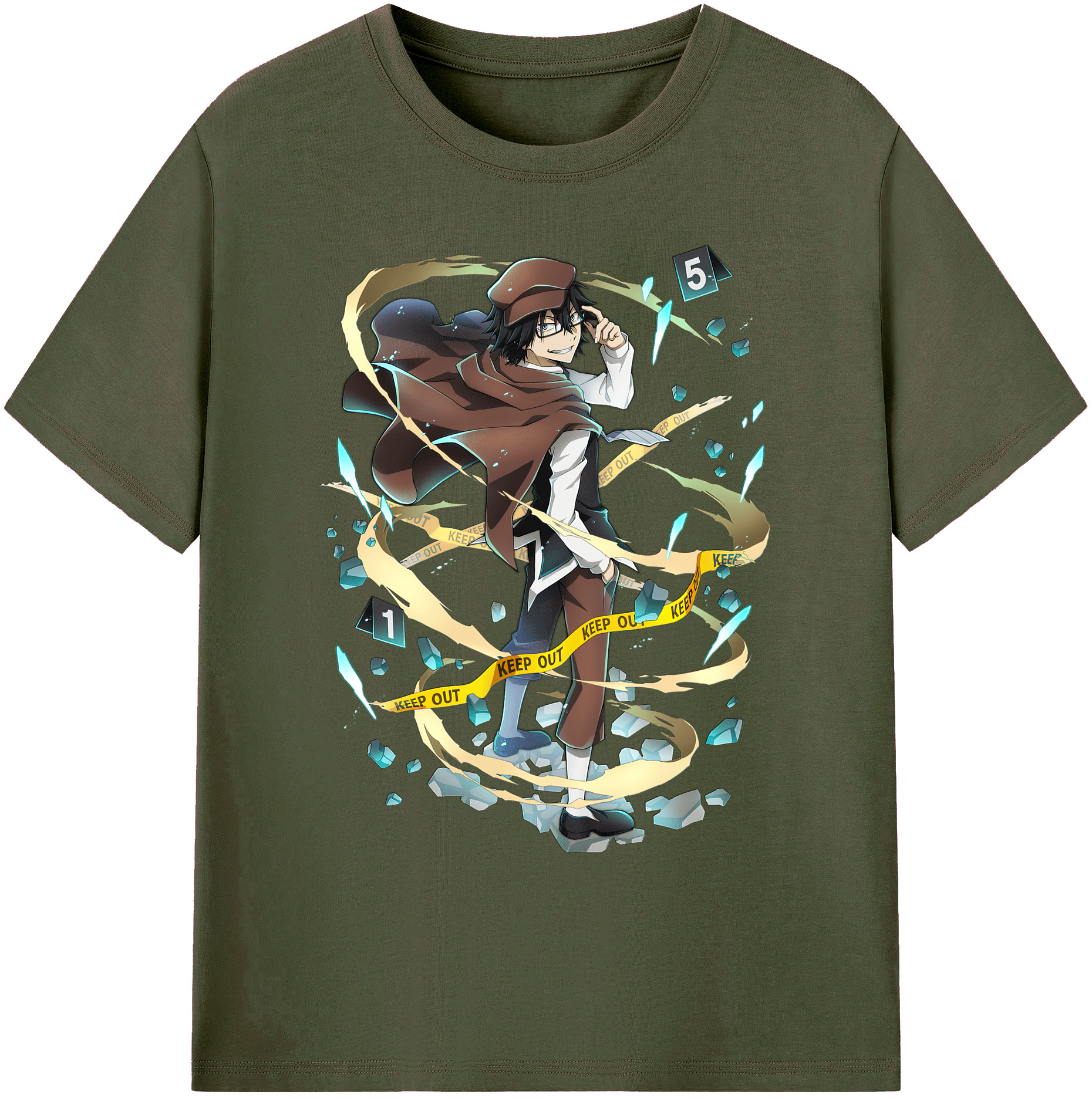 （画像用） 文豪ストレイドッグス Bungo Stray Dogs 綿100％ メンズ半袖Tシャツ｜肌触りやわらか＆通気性